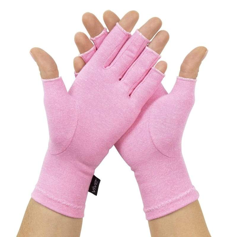 Vive Health Arthritis Compression Gloves - Soft Open Finger Design - Pair - Senior.com Arthritis Gloves
